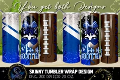 Mom of Both Tumbler Sublimation, Messy Bun Cheer Football Product Image 1
