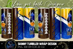 Mom of Both Tumbler Sublimation, Messy Bun Cheer Football Product Image 2