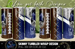 Mom of Both Tumbler Sublimation, Messy Bun Cheer Football Product Image 2