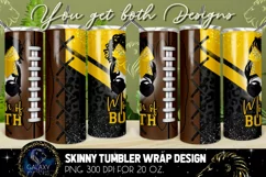 Mom of Both Tumbler Sublimation, Black Yellow Football Cheer Product Image 2