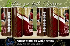 Mom of Both Tumbler Sublimation, Maroon Gold Football Cheer Product Image 2