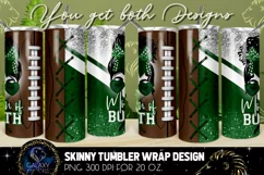 Mom of Both Tumbler Sublimation, Green White Football Product Image 2