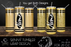 Gold Crayon 20 Oz. Skinny Tumbler Wrap Sublimation Product Image 2