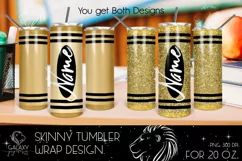 Gold Crayon 20 Oz. Skinny Tumbler Wrap Sublimation Product Image 1