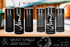 Black Crayon 20 Oz. Skinny Tumbler Wrap Sublimation Product Image 1