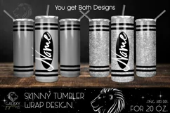 Silver Crayon 20 Oz. Skinny Tumbler Wrap Sublimation Product Image 2