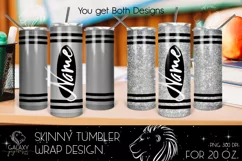 Silver Crayon 20 Oz. Skinny Tumbler Wrap Sublimation Product Image 1