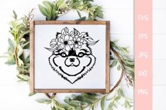 Floral Pomeranian Dog SVG File Product Image 3