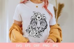 Floral Tiger Svg File, Floral Wild Animal SVG Product Image 2