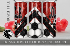 Red Soccer Mom Tumbler Design Product Image 2