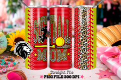 Leopard Softball Mom Tumbler Design Product Image 1