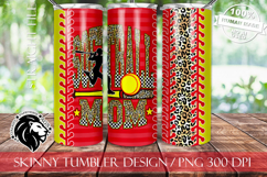 Leopard Softball Mom Tumbler Design Product Image 4