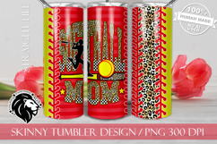 Leopard Softball Mom Tumbler Design Product Image 5