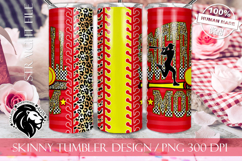 Leopard Softball Mom Tumbler Design Product Image 2