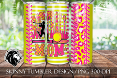 Pink Softball Mom Tumbler Design Product Image 3