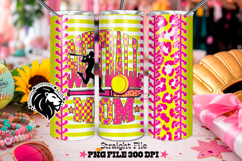 Pink Softball Mom Tumbler Design Product Image 1