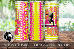Pink Softball Mom Tumbler Design Product Image 4