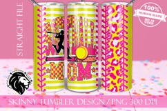 Pink Softball Mom Tumbler Design Product Image 1