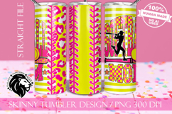Pink Softball Mom Tumbler Design Product Image 2