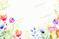 Wildflower watercolor background Product Image 1