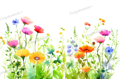 Wildflower watercolor background Product Image 1