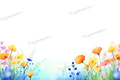 Spring flowers watercolor background Product Image 1