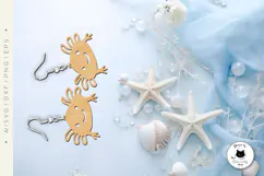 Cute Axolotl Laser Cut Earrings | Axolotl SVG Cut File Product Image 3