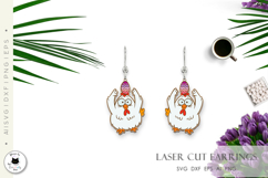 Funny Easter Earrings | Chicken Earrings Laser Cut Product Image 2
