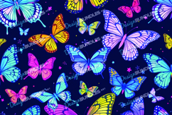 Vibrant Colorful Butterflies Seamless Product Image 1