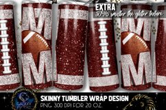 Football Mom Tumbler Sublimation, Brown White Football Product Image 1