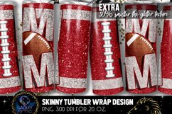 Football Mom Tumbler Sublimation, Maroon White Football Product Image 1