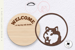 Layered Laser Cut Dog Welcome Signs SVG | Funny Door Signs Product Image 3