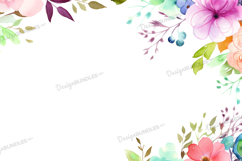 Wildflower watercolor background Product Image 1
