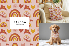 Hand draw rainbow seamless pattern printable Product Image 1