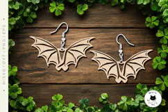 Dragon Wings Earrings Laser Cut File | Fantasy SVG Design Product Image 2