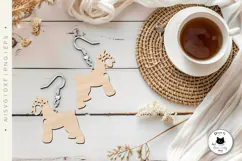 Schnauzer Dog Earrings Laser Cut File | Dog Laser File Product Image 5
