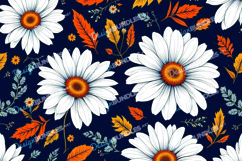 Elegant White Daisy Floral background Product Image 1