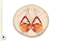 Highland Cow Earrings Laser Cut | Laser Teardrop Earrings Product Image 4