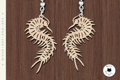 Scolopendra Centipede Animal Earrings Laser Cut File Product Image 2