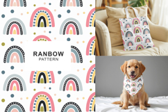 Hand draw rainbow seamless pattern printable Product Image 1