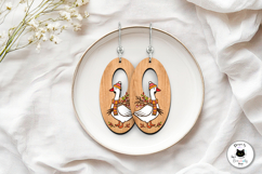 Fall Goose Earrings SVG | Autumn Earrings Laser Cut Product Image 3