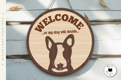 Funny Dog Signs Laser Cut | Welcome Sign SVG Files Product Image 4