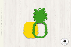 Layered Pineapple Laser Cut Earrings | 3d Summer Earrings Product Image 4