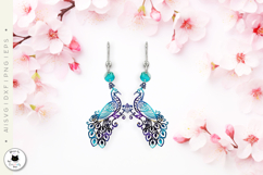 Spring Birds Earrings | Floral Earrings Laser Cut Product Image 5