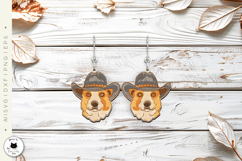Australian Heeler Dog Earrings | Cowboy Earrings Laser Cut Product Image 3