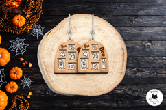 Layered Ghost House SVG | Halloween Earrings Laser Cut Product Image 5