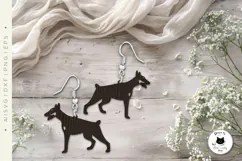 Doberman Dog Laser Cut Earrings | Dog Lover SVG Product Image 3