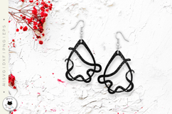 Snake Teardrop Earrings Laser Cut | Animal Teardrop SVG Product Image 5