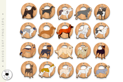 Dog Round Earrings Laser Cut Bundle | Dog Breed SVG Product Image 6