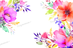 Wildflower watercolor background Product Image 1